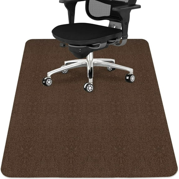 Office Chair Mat for Hardwood Floor,Office Computer Gaming Chair Mat for Tile Floor,Large Floor Protector Rug,Anti-Slip,Easy to Clean,Coffee(48"x36")