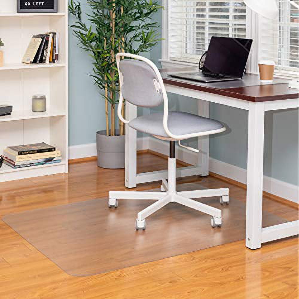 WorkOnIt 36 x 48 Office Desk Chair Floor Mat for Low Pile Carpet, Clear