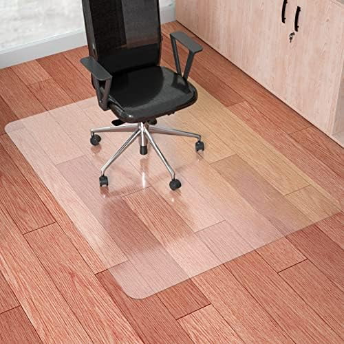 Office Chair Mat for Hardwood Floors, Easy Glide Floor Mat for Office Chair, Clear Desk Chair Mat for Rolling Chairs 60" x 46"$$Office