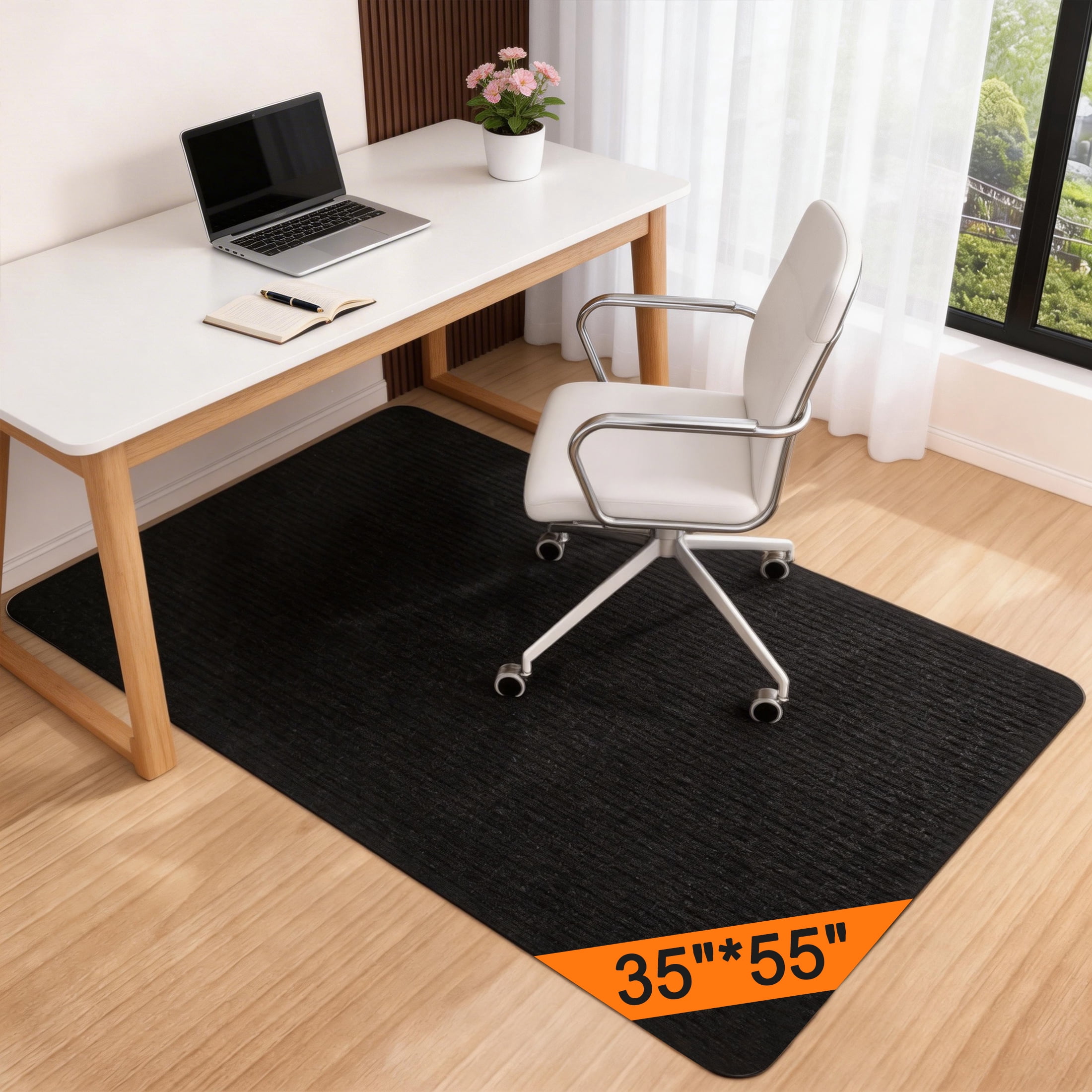 Office Chair Mat for Hardwood & Tile Floor, 55" x 35" Desk Computer Gaming Chair Mat for Carpet, Large Non-Slip Floor Protection Mat