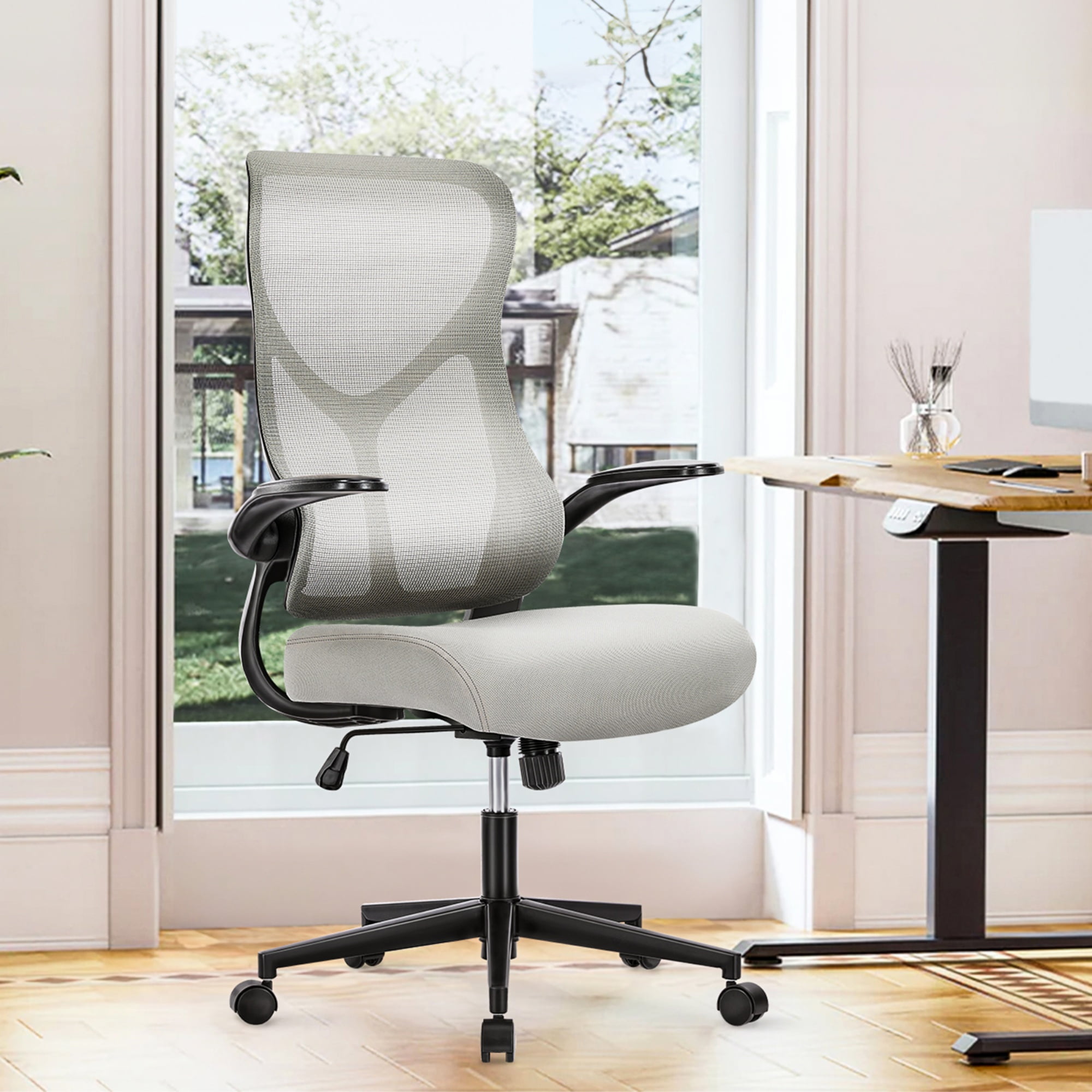 Eurotech Elevate Ergonomic Adjustable Office Chair White Frame Gray Mesh Walmart