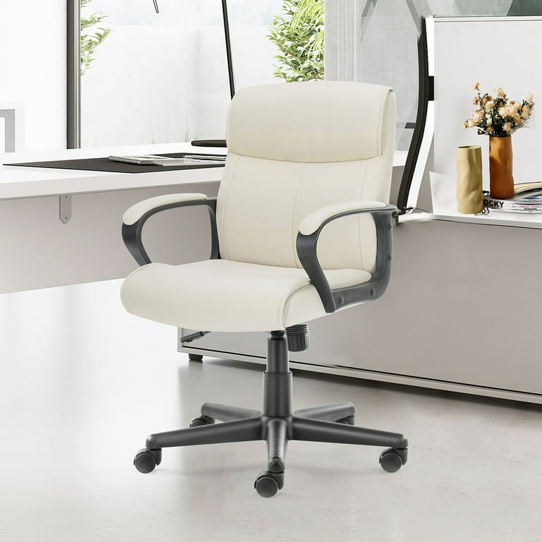 Office Chair Mid Back Computer Desk Chair with Armrests