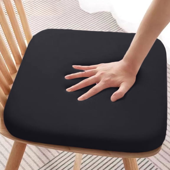 Office Chair Pad,Memory Foam Seat Cushion,14*14IN Thick Memory Foam Chair Cushions, Non Slip Kitchen Seat Pad, Comfortable Chair Pad,Detachable And Washable Seat Slow Recovery Sponge(Black)