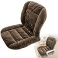 thumbnail image 1 of Office Chair Seat with Back Support, Cute Chair Cushion, Office Chair Cushion, Rocking Chair Cushion Covers, Winter Thickened Warmth Chair Cushion Brown 17.7x17.7 Inch (1Pcs), 1 of 9