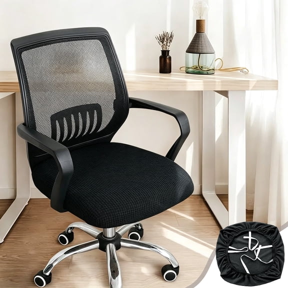 Office Chair Seat Cover, Stretch Chair Cushion Protector Elastic Washable Furniture Cover Breathable Chair Saver, Chair Protection for Office Desk Chair Home Workspace Study Room Conference Room