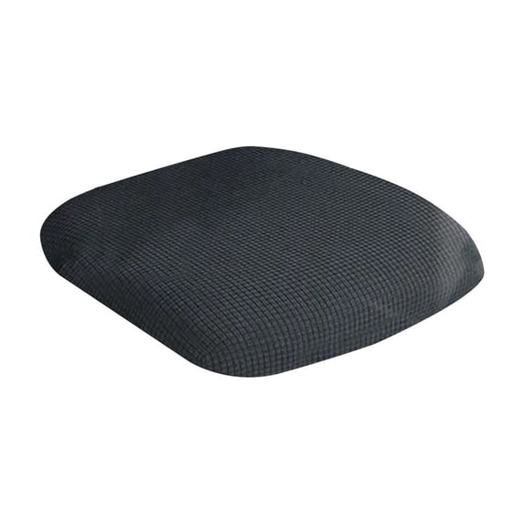 Office Chair Seat Cover Stretchy Computer Desk Chair Slipcover Washable Thickened Cushion Protector for Home Workspace 18 to 20 Inches Black