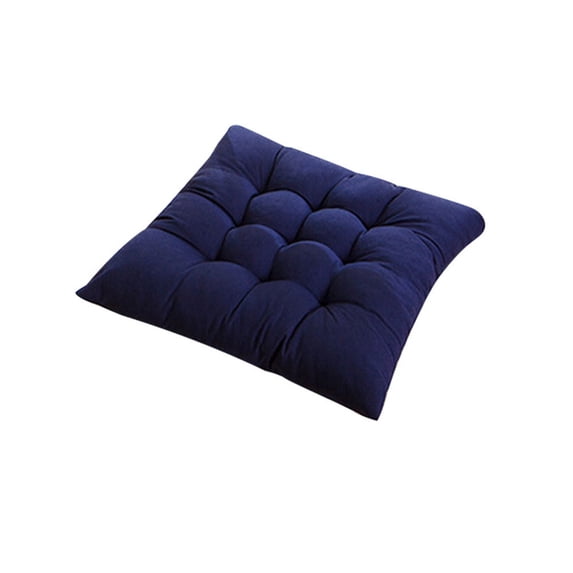 Office Chair Seat Cushion, 16X16 In, Dark Navy Blue, Supportive Padding, Workspace Seating, 1 Pc