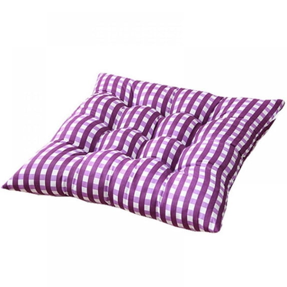 Office Chair Seat Cushion, 16X16 In, Purple Checkered Weave, Pressure Relief, Work from Home, 1 Pc