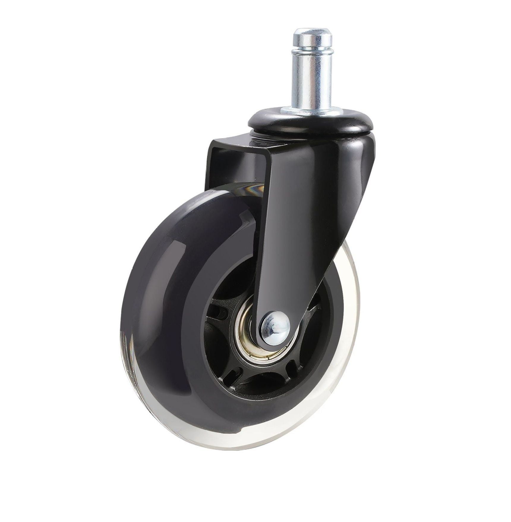 Office Chair Wheels 3 Inch - Set of 5 Heavy Duty Casters for Hardwood Floors & Carpet - Universal Fit Computer Gaming Desk Chair Wheel Replacements