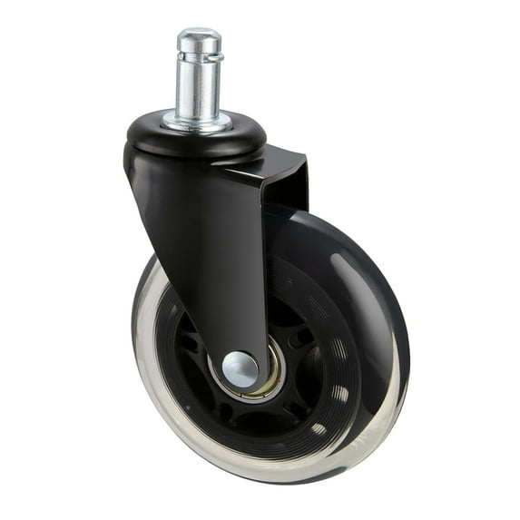Office Chair Wheels, 3 inch Caster Wheels Replacement for Hardwood Floors and Carpet, Heavy Duty Computer Gaming Desk Casters with 650 lbs Load Capacity, Universal Fit for Most Chairs