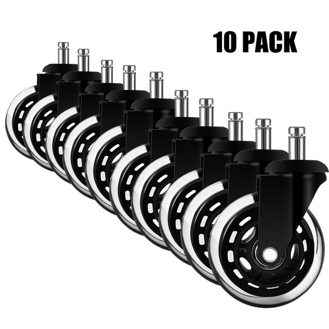Office Chair Wheels, 3 inch Plastic Chair Wheel, Heavy Duty Chair