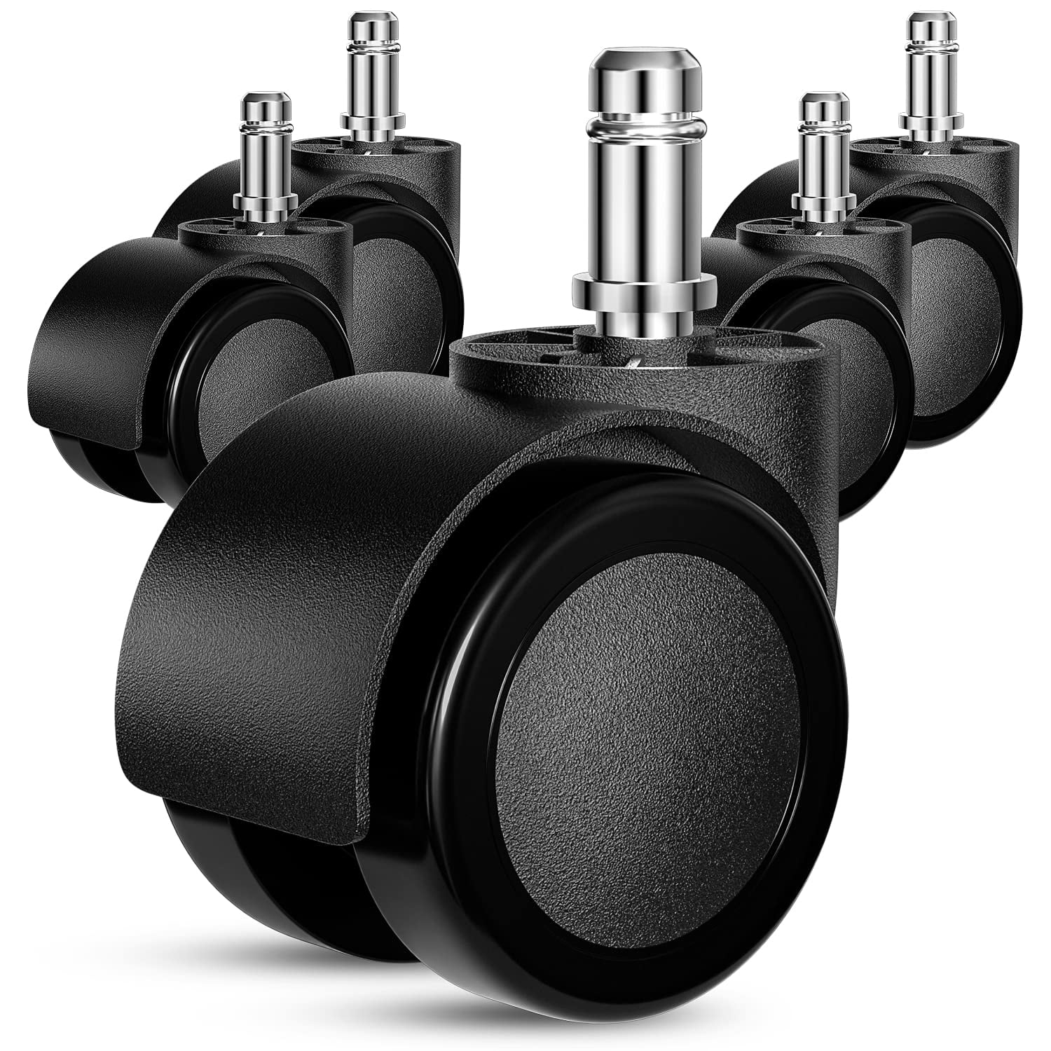 Office Chair Wheels Replacement, 5 Pcs 2 Inch Office Chair Casters