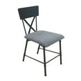 thumbnail image 1 of Benjara Office Chair with Cushioned Seat and Industrial Metal Pipe Legs, Gray, 1 of 5