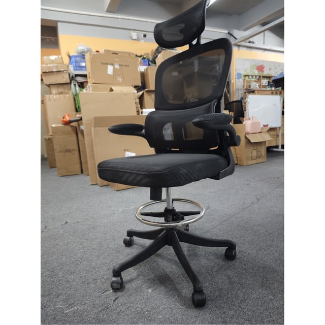 Office Chair with Footrest & Headrest, Adjustable Height Lumbar Support ...