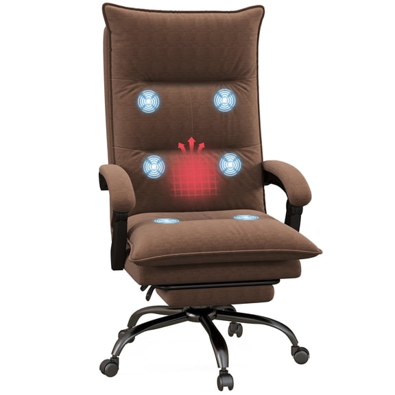 Office Chair with Vibration Massage | 5 Massage Modes, Remote Control Operation | Breathable Microfiber Material | Reduce Back Tiredness