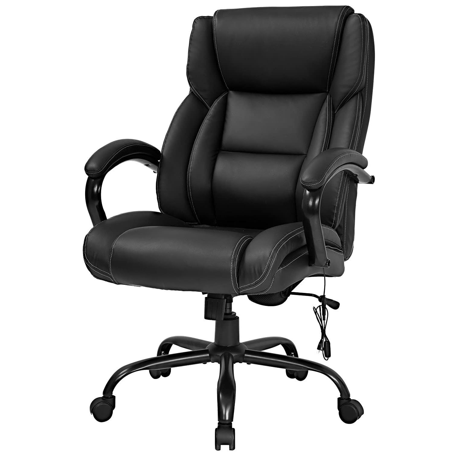 Office Chairs Big and Tall 500lbs Wide Seat for Heavy People Ergonomic Massage PU Leather