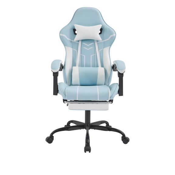 Office Chairs Gaming chair, Computer Chair Ergonomic Chair with Footrest Office Chair Ergonomic Computer Chair with Lumbar Backrest Bluewhite,Ergonomic Office Chairs