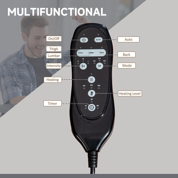 Office Chairs Vinsetto Microfiber Office Chair, High Back Computer Chair with 6 Point Massage, Heat, Adjustable Height and Retractable Footrest, Dark Blue,Mesh Office Chairs