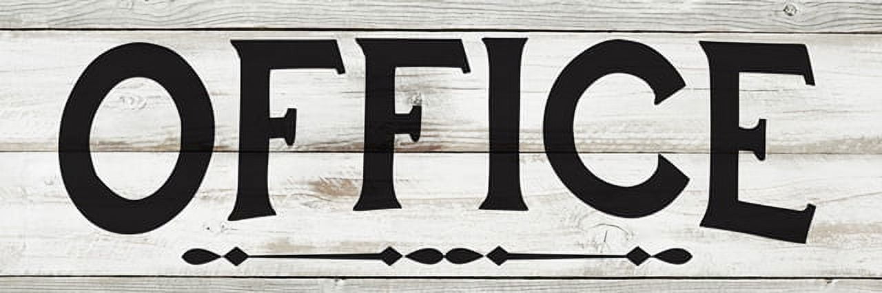 Rustic Office Sign Office Chic White Farmhouse Wood Sign Wall Décor Gift 6 x 18 Wood Sign ...