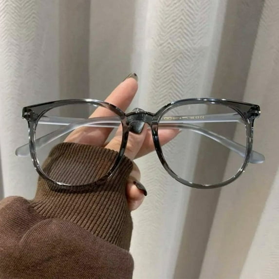 Office Classic Blue Ray Blocking Eye Protection PC Men Women Computer Goggles Anti-Blue Light Glasses Frame Eyewear Round Eyeglasses GREY