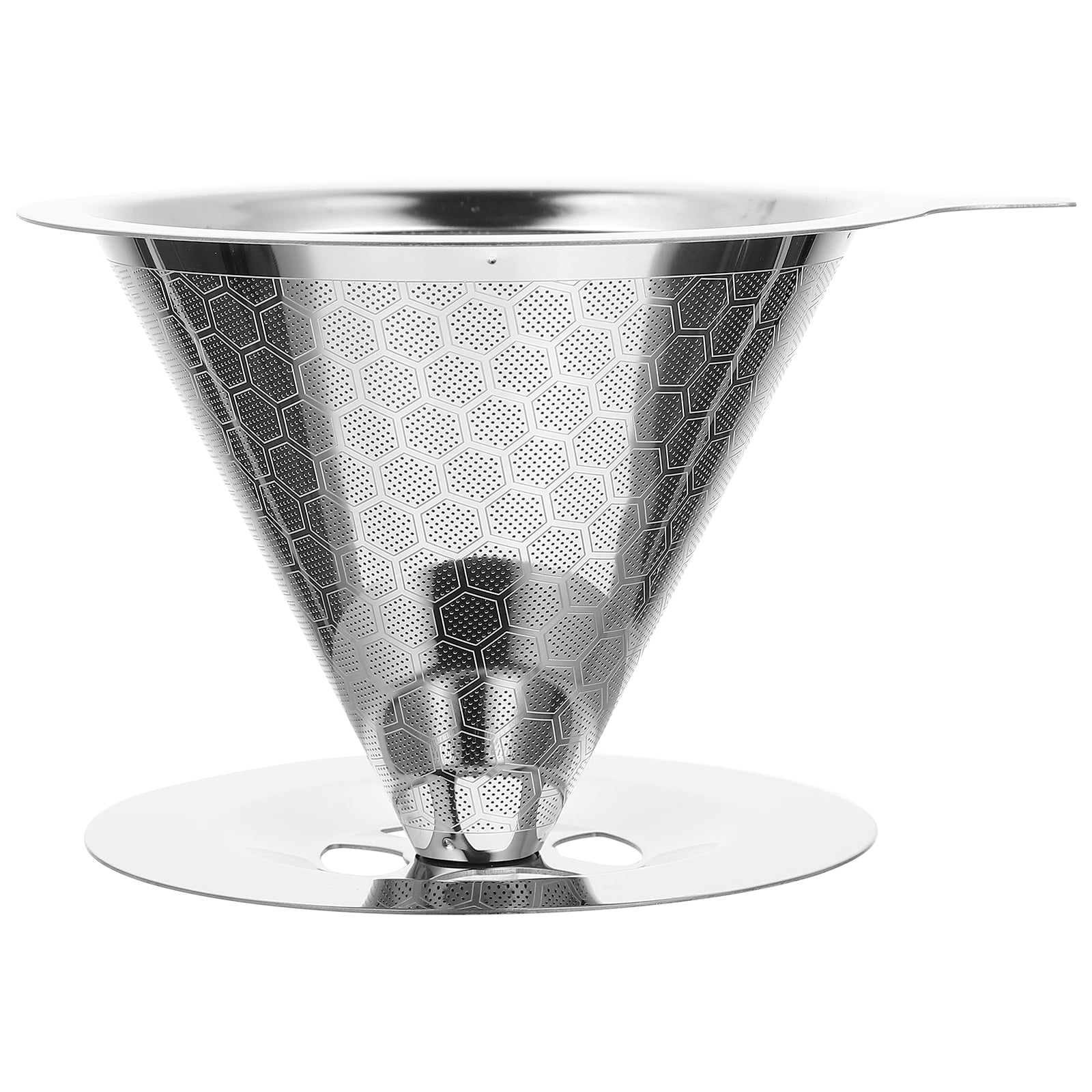Office Coffee Filter Cone Reusable Coffee Filter Funnel Double Mesh