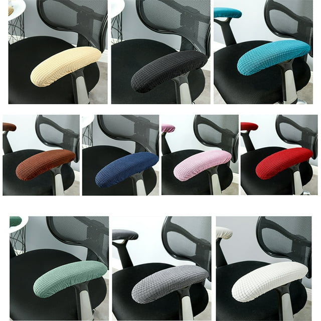 Office Computer Chair Arm Armrest Slipcovers Covers Pads Flexible 2pcs