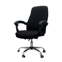 Office Computer Chair Covers,Universal Solid Color Removable Washable Chair Protector Spandex Stretchy Chair Slipcovers for Office Desk Chair-black