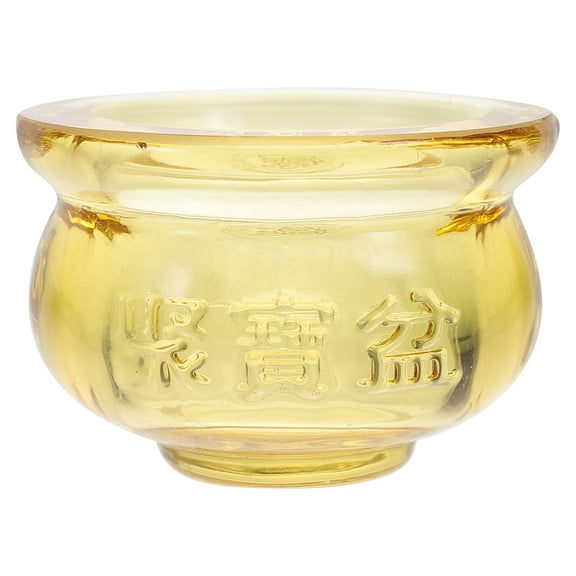 MERRYHAPY Golden Crystal Cornucopia Adornment for Decor Compact Size Micro Landscaping 7.5 Inches