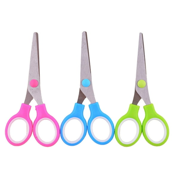 Office Craft Paper Cutting Scissors 3-Piece Set Plastic Handle Stainless Steel Blade Scissors for Handmade Crafts Document Cutting Home Office Use