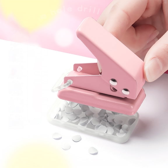 Office&Craft&Stationery under $5 Single Hole Punch 6mm 1/4 Inch Circle Holes 10 Sheet Punch Capacity Tiny Portable Hole Puncher For Paper Chipboard Index Cards Card Stock And Art Project