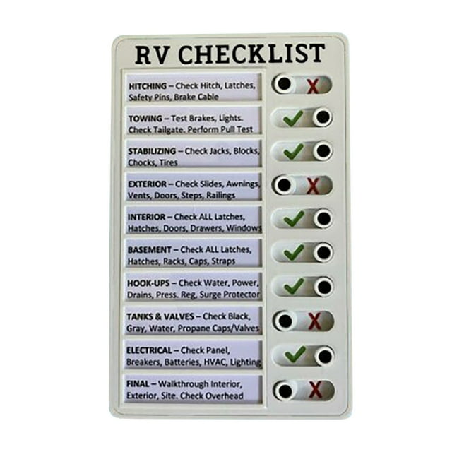 Office&Craft&Stationery Clearance! Furenl Rv Inspection Checklist Items