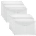 Office&Craft&Stationery! File Folders 12 Packs Plastic Envelopes Clear