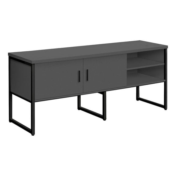 Office Credenza 72"L - Home Office - Storage - Commercial Grade - Gray - Black
