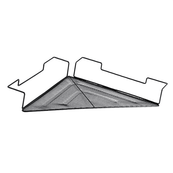 Office Cubicle Shelf, Wire Corner Sundries Storage Rack, Office Cubicle Dormitory Space-Saving Mesh Corner Rack Shelf