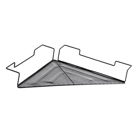 Office Cubicle Shelf, Wire Corner Sundries Storage Rack, Office Cubicle Dormitory Space-Saving Mesh Corner Rack Shelf