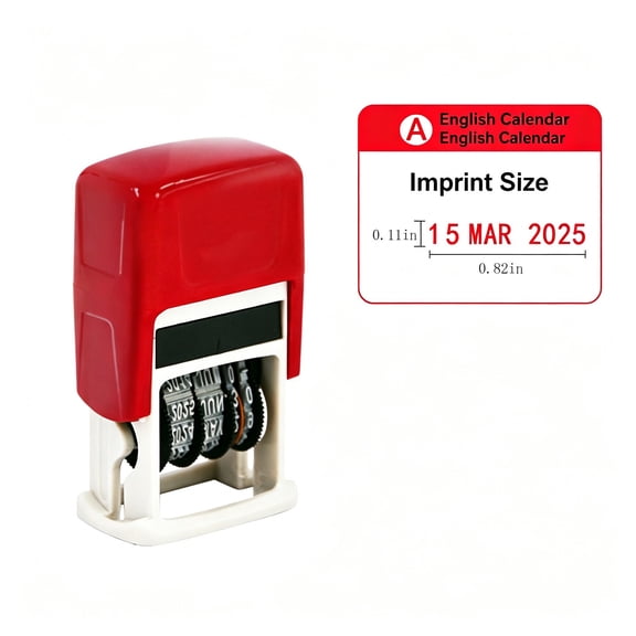 Office Date Stamp Machinery Automatic Ink Return Self Inking Date Stamper with Adjustable Year Month Day Settings for Document Invoice Archive QC Quality Inspection