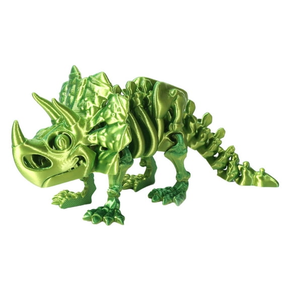 Office Decor​​ 3D Printed Dinosaur Skull Model with Movable Joints, Dazzling Color Display Decor for Office & Home Home Accessory​​