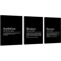 Office Decor - Hustle Quotes Execute Prints, d Canvas Wall Art Grind Quote, Office Wall Art, Black Large Poster, Positive MotivationalPrints, Inspirational Print (F-3pcs,12x16inchx3pcs)