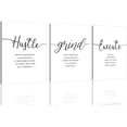 thumbnail image 1 of Office Decor - Hustle Quotes Execute Prints, d Canvas Wall Art Grind Quote, Office Wall Art, Black Large Poster, Positive MotivationalPrints, Inspirational Print (F-3pcs,12x16inchx3pcs), 1 of 7