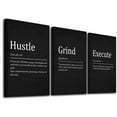 thumbnail image 1 of Office Decor - Hustle Quotes Execute Prints, d Canvas Wall Art Grind Quote, Office Wall Art, Black Large Poster, Positive MotivationalPrints, Inspirational Print (F-3pcs,12x16inchx3pcs), 1 of 7