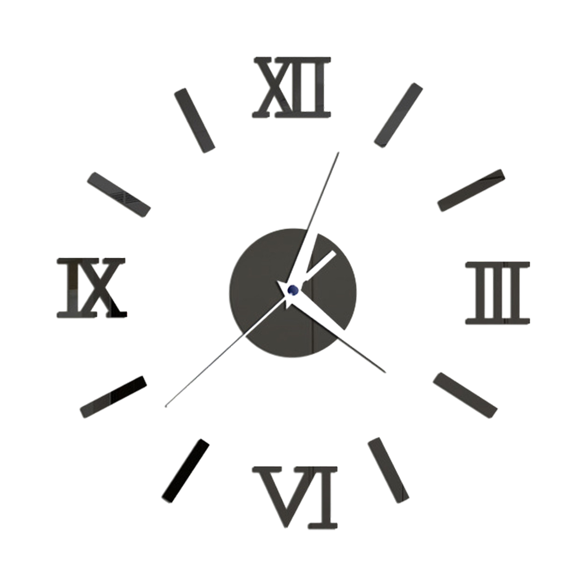 Office Decor Large 3D DIY Wall Clock Frameless Wall Clock Roman