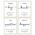 thumbnail image 1 of Office Decor Poster 8x10 Canvas Prints Unframed Set of 4, Wall Art Prints for Bedroom | Living Room | Classroom, Home Office Motivational Desk Decor, 1 of 7