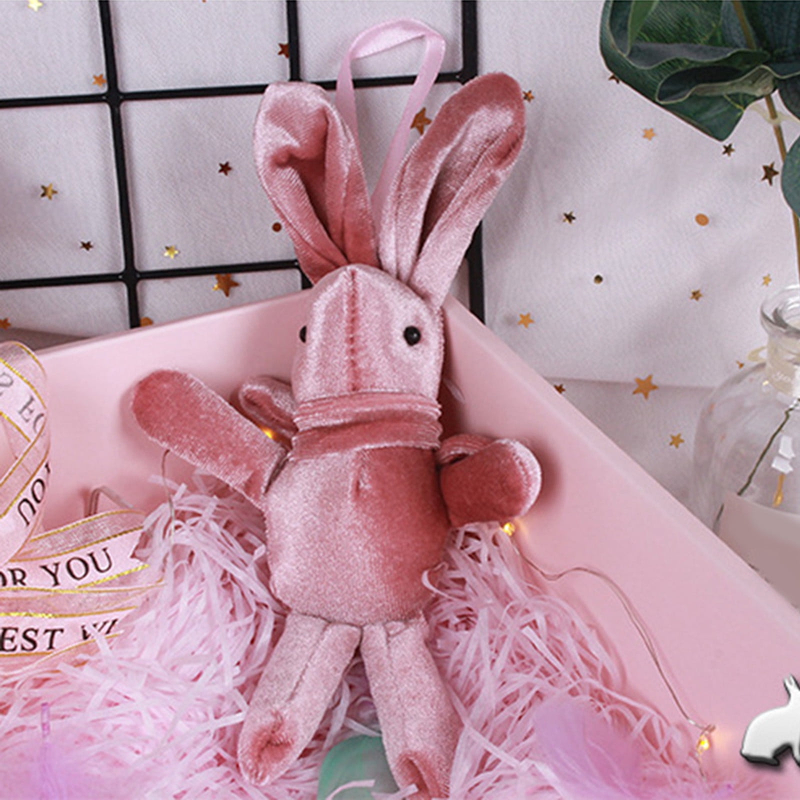 Office Decor Rabbit Plush Pendant Rabbit Doll Easter Decoration Gift