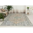 thumbnail image 1 of Office Decor Rug, Soft Tones Rug, Entryway Rug, Green Rugs, Customs Rug, Chenille Printed Stye Rug, Floral Rugs, Chenille Rug, Turkish Rug, Decor, 2.6'x9.2' - 80x280 cm, 1 of 8