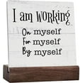 thumbnail image 1 of Office Decorations For Work Encouragement Gifts For Coworkers Friends Farmhouse Office Decor Wood Ceramic Table Sign For Home Gym Bedroom Living Room School Classroom Shelf Table Desk Decorations, 1 of 6
