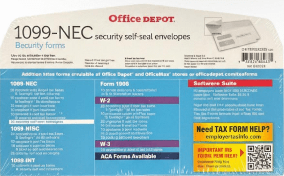 Office Depot 1099-NEC Security Self-Seal Envelopes for Tax Forms