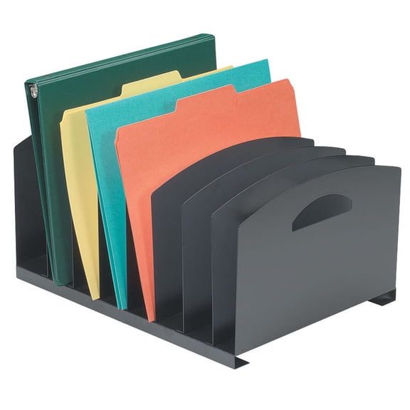 Office Depot 58% Recycled Vertical Sorter, 8-Compartment, Black, OD8V04