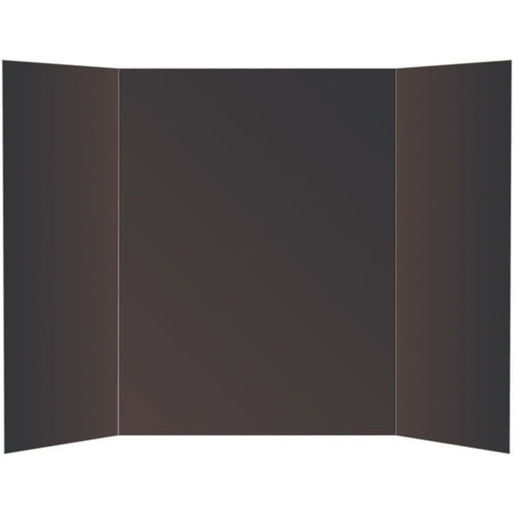 Office Depot 72% Recycled Tri-Fold Corrugate Display Board, 36in. x 48in., Black, 26992