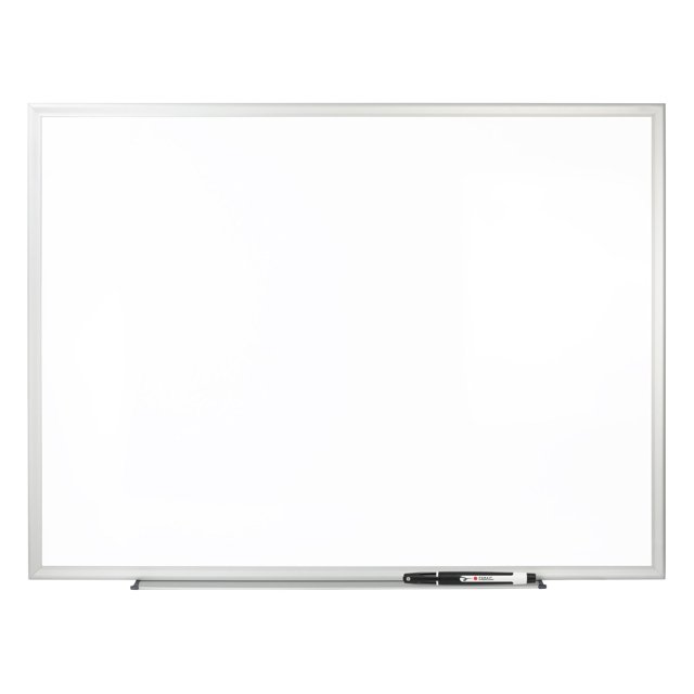 Office Depot AluminumFramed DryErase Board With Marker, 36" x 48