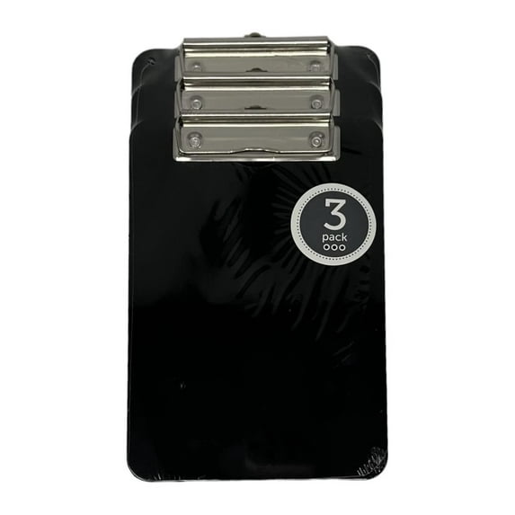 Office Depot Black Clipboards, 3 Pack